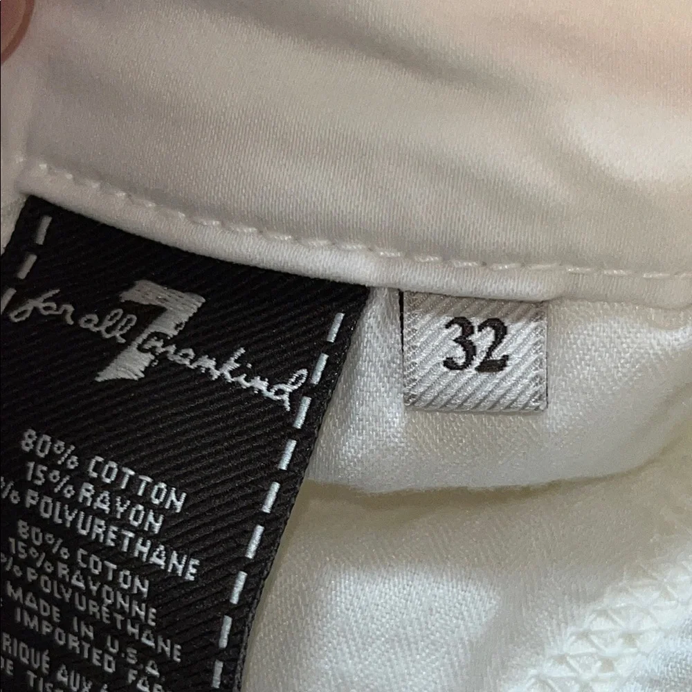 7 For All Mankind Women's Ankle Super Skinny Jeans Size 32 White